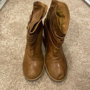 Size 9 Genuine Leather Ankle Booties